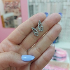 Aros Pasantes Alitas con Piedritas.