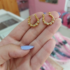 Argollitas Pelotitas con Piedritas.