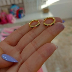 Argollitas Cliker con Piedritas.