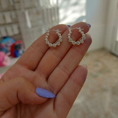 Argollitas Pelotitas con Piedritas.