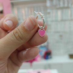 Argollitas con Dije Corazón. - Santa Rita Joyas y Accesorios