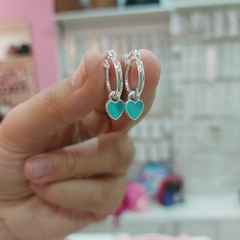 Argollitas con Dije Corazón. - tienda online