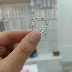 Argollitas Pelotitas. - Santa Rita Joyas y Accesorios