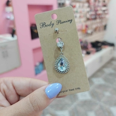 Percing Ombligo con Colgante Piedra.