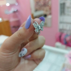 Aros Pasantes Semi Argollitas Mariposas. - comprar online