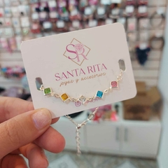 Pulsera Rombitos con Piedras Multicolor. - comprar online