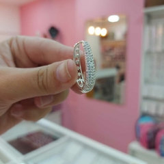 Argollitas Cliker con Piedritas Encastradas. - comprar online