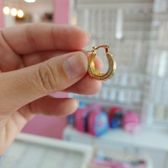 Argollitas Infladas con Brillito. en internet