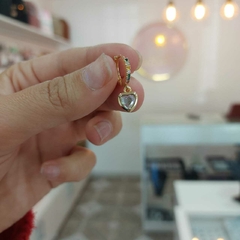 Argollitas Cliker con Colgante Corazón. - comprar online