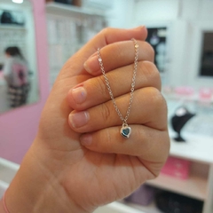 Conjunto Corazón con Piedrita. - Santa Rita Joyas y Accesorios