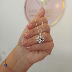 Conjunto Corazón con Colibrí.
