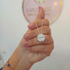 Conjunto Trébol con Piedritas.