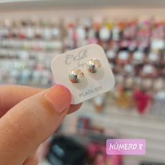 Aros Pasantes Pelotitas. - Santa Rita Joyas y Accesorios