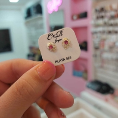 Aros Pasantes Tipo Gotas con Piedrita. - comprar online