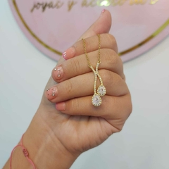 Conjunto de Acero Dorado.