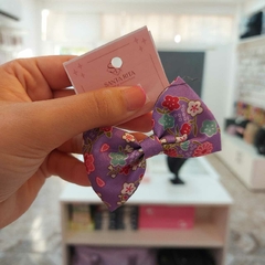 Moño Chico con Flores. - Santa Rita Joyas y Accesorios
