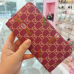 Billetera de Dama Bordo y Violeta con Cierre y Detalles. - comprar online