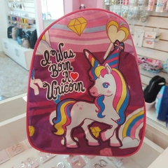 Mochila Rosa para Nena de Unicornio.