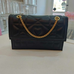Cartera Negra Tipo Sobre de Vestir.