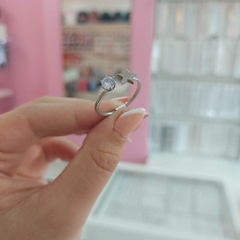 Anillo Semi Abierto con Estrella y Piedrita. - comprar online