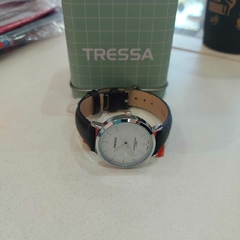 Reloj de Dama Tressa Negro con Malla de Cuero. - comprar online