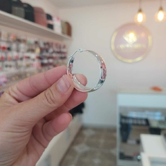 Argollitas Anchas Lisas. - Santa Rita Joyas y Accesorios