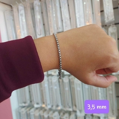 Pulsera con Eslabones Cuadraditos de 3,5 mm. - comprar online