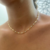 Choker corrente de pérolas folheado a ouro 18k