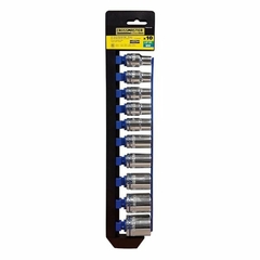 SET BOCALLAVE HEX. 10 PCS-METRICO-1/2 CROSSMASTER