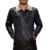 Jaqueta de Couro Pu Forrada Peluciada Masculina Slim Fit - comprar online