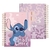 Caderno Smart 80 folhas reposicionáveis Disney Stitch