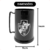 Jogo de 2 Caneca de Gel do Vasco da Gama de 300ml e 400ml Preto Oficial - Brasiliana