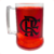 Jogo de 2 Caneca de Gel do Flamengo de 400ml Preto e Vermelho Oficial