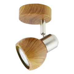 Aplique Modelo Nina 1 Luz Madera-Cromo