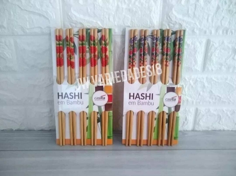 10 Pares Hashi De Bambu Decorado Sushi Sashimi Reutilizável Florais