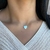 GARGANTILHA SILICONE CORAÇÃO PRATA LISA