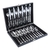 KIT FAQUEIRO MALETA PREMIUM 24 PEÇAS CONJUNTO TALHERES INOX ESTOJO MADEIRA - comprar online