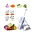 MANDOLIM FATIADOR PICADOR MANUAL 8 EM 1 PROCESSADOR CORTADOR DE FRUTAS LEGUMES
