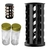 PORTA TEMPEROS GIRATORIO CARROSSEL INOX PRETO DOURADO 20 POTES CONDIMENTOS