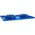 Kit Comedouro e Bebedouro 150ml com Base Higienica Cor:Azul
