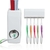 DISPENSADOR PASTA DENTE COM SUPORTE 5 ESCOVAS AUTOMATICO PORTA CREME DENTAL APLICADOR 2 EM 1