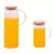 Kit 2 potes de vidro borossilicato suco com tampa de bambu - Oikos - loja online
