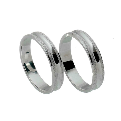 Aliança de Namoro Prata Fosca