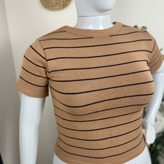 T-shirt tricot listrada - Closet D'elas