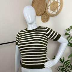 T-shirt tricot listrada - Closet D'elas