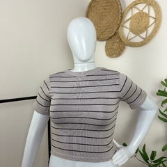 T-shirt tricot listrada na internet