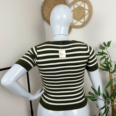 T-shirt tricot listrada - comprar online