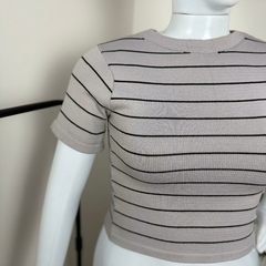 T-shirt tricot listrada - comprar online