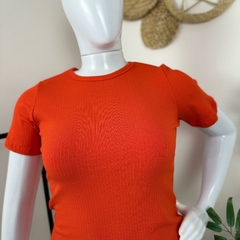 T-shirt malha canelada viscose - loja online