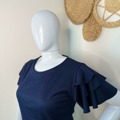Blusa malha canelada - 44 ao 48 - loja online